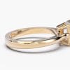 18K Yellow Gold Emerald Solitaire Diamond Ring