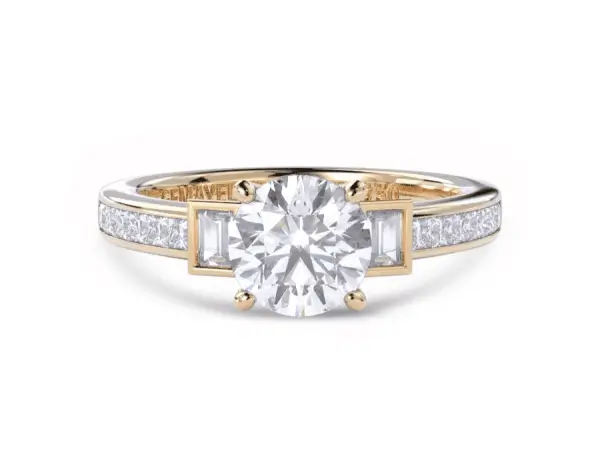 Side Stone & Channel Engagement Ring Side Stone & Channel Engagement Ring