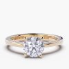 18K Yellow Gold Round Solitaire Diamond Ring